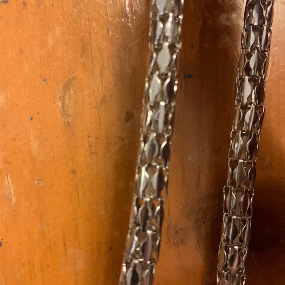 Silver Pull On Link Stretch Bracelets - image 5